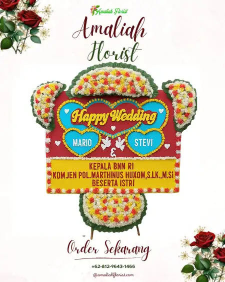 Papan Bunga Pernikahan Marong
