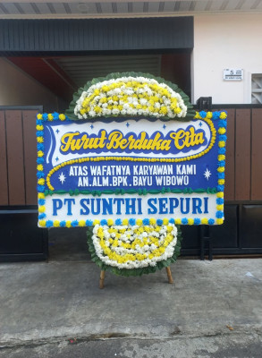 Papan Bunga Duka di Marong